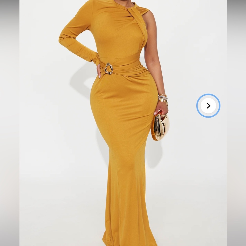 Fashion Nova Mustard Yellow Dress